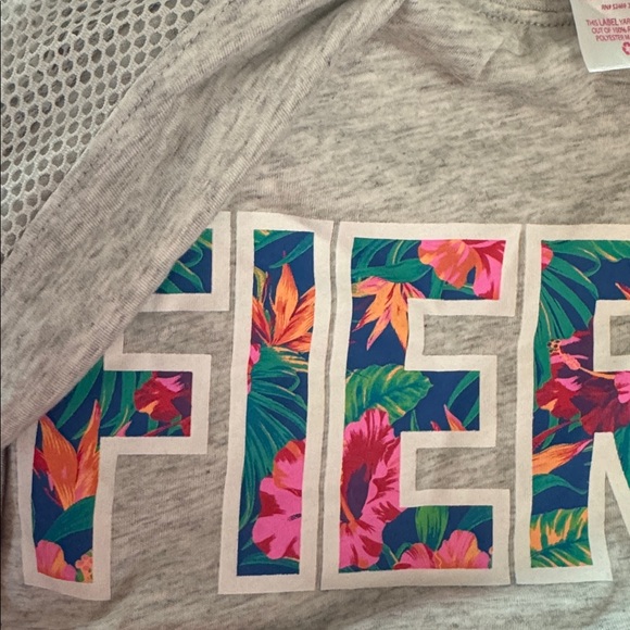 No Boundaries Gray 'Fierce' Womens Sweater with Tropical Floral Graphics XXL NWT - Picture 5 of 7